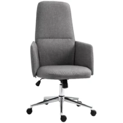 Vinsetto High Back Office Chair Breathable Fabric Computer Home Rocking Seat With Swivel Wheels, And Padded Arms, Gray -HOMCOM Sales Store GUEST 68dec344 d61d 4e7b 8b98 0d1450939d19