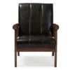 Nikko Mid - Century Modern Scandinavian Style Faux Leather Wooden Lounge Chair - Dark Brown - Baxton Studio -HOMCOM Sales Store GUEST 69a9a75c 0d73 4838 a1a2 0d43baaf3c8f