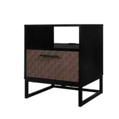 Arina Leatherette With Bands Weaving Vision End & Side Tables With Storage And Upper Layer -Maison Boucle -HOMCOM Sales Store GUEST 69db5f44 90ba 4773 87f9 5881542dfbbd