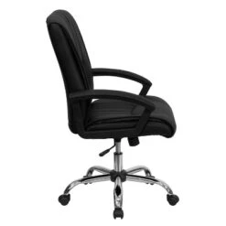 Flash Furniture Mid-Back Black LeatherSoft Swivel Manager's Office Chair With Arms -HOMCOM Sales Store GUEST 6b2558ed 683e 4a4e a9f2 78f6e18970dc