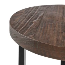 27" Pomona Diameter Round End Table Rustic Natural - Alaterre Furniture -HOMCOM Sales Store GUEST 6b45cadc c88b 4168 9161 075f148f09d5