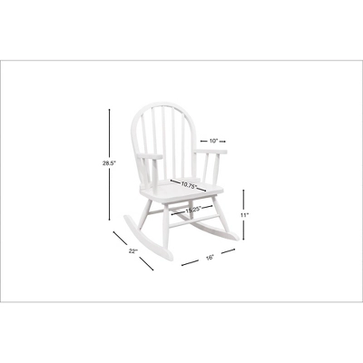 Windsor Back Rocking Kids' Chair White - Gift Mark 6 Windsor Back Rocking Kids' Chair White - Gift Mark - Image 4