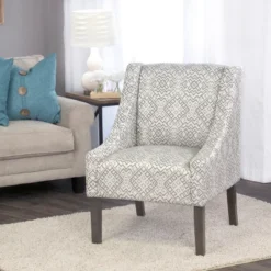 Modern Swoop Accent Armchair - HomePop -HOMCOM Sales Store GUEST 6bcc1297 bde7 4dd4 85ab c8160c05318e