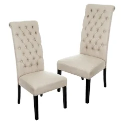 Set Of 2 Leorah Tall Back Tufted Dining Chair - Christopher Knight Home -HOMCOM Sales Store GUEST 6becc50f 924f 4a06 929b 22b34e870eb5