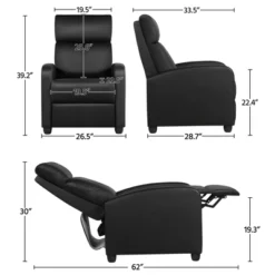 Yaheetech Adjustable Recliner Chair PU Leather Upholstered For Living Room -HOMCOM Sales Store GUEST 6c0c5c68 c78b 404c b28c bbbfd4c267d6