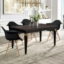 Costway 4PCS Molded Dining Arm Chair Side Chair Home Kitchen W/ Wooden Legs -HOMCOM Sales Store GUEST 6c2b9f81 e932 4d9e 969a e4ed279622a7