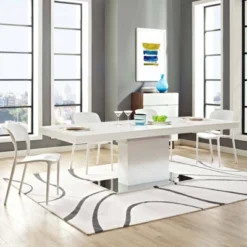 Vector Extendable Dining Table White Silver - Modway 13 Vector Extendable Dining Table White Silver - Modway -HOMCOM Sales Store GUEST 6c58caa2 e575 4054 982f 5d85008cf295