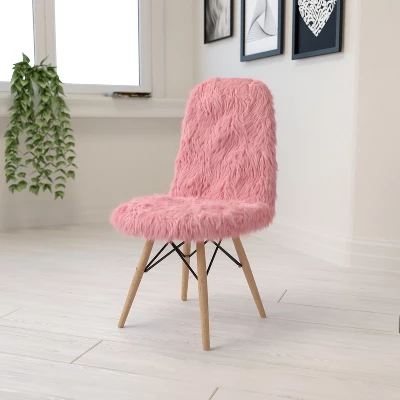 Emma And Oliver Shaggy Dog Fur Accent Chair 3 Emma And Oliver Shaggy Dog Fur Accent Chair