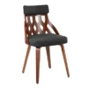 Set Of 2 York Dining Chairs Charcoal/Walnut - Lumisource