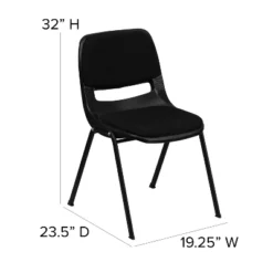 Flash Furniture HERCULES Series 880 Lb. Capacity Black Padded Ergonomic Shell Stack Chair With Black Frame 13 Flash Furniture HERCULES Series 880 Lb. Capacity Black Padded Ergonomic Shell Stack Chair With Black Frame -HOMCOM Sales Store GUEST 6e1e0093 1398 4602 9529 f797633602b4