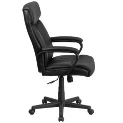 Flash Furniture Raya High Back Black LeatherSoft Executive Swivel Office Chair With Slight Mesh Accent And Arms -HOMCOM Sales Store GUEST 7096a8a7 16ef 436a 9d2a a38409758ac6