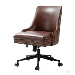 Xavier Faux Leather Office Task Chair With Nailhead | Karat Home -HOMCOM Sales Store GUEST 70f30885 aebe 4f09 95ac 66079996ac38