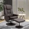 HOMCOM Recliner And Ottoman With Wrapped Base, Swivel PU Leather Reclining Chair With Footrest For Living Room, Bedroom And Office -HOMCOM Sales Store GUEST 714647b3 f5b6 4ad7 bd4c bca5b7ab2119