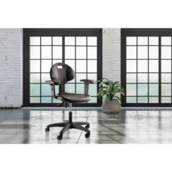 16"-21" Adjustable Height Polyurethane Task Office Chair With Arms Black- Hampden Furnishings 29 16"-21" Adjustable Height Polyurethane Task Office Chair With Arms Black- Hampden Furnishings -HOMCOM Sales Store GUEST 727bb147 d022 488c 96ff c3b611073a9f