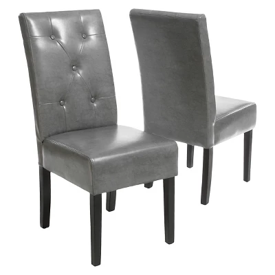 Taylor Bonded Leather Dining Chair Set 2ct - Christopher Knight Home 6 Taylor Bonded Leather Dining Chair Set 2ct - Christopher Knight Home - Image 5