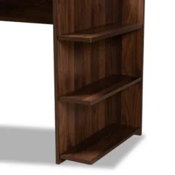 Garnet Wood Desk With Shelves Walnut/Brown - Baxton Studio -HOMCOM Sales Store GUEST 743c3a86 4d19 4df7 9c9d e2fe572c9cca