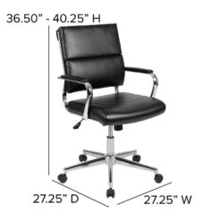 Flash Furniture Mid-Back LeatherSoft Contemporary Panel Executive Swivel Office Chair -HOMCOM Sales Store GUEST 74df2e5e 7707 4cc4 808f 60b22c551ac6