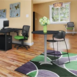 36" Via Cafe High Round X Base Bar Height Table Carbon/Gray - Regency -HOMCOM Sales Store GUEST 755db1d9 9f18 428a 9c3c 05ff5246c53a