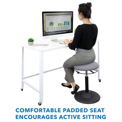 Mount-It! Height Adjustable Ergonomic Standing Desk Stool With Padded Seat & Non-Slip Rubber Base 3 Mount-It! Height Adjustable Ergonomic Standing Desk Stool With Padded Seat & Non-Slip Rubber Base