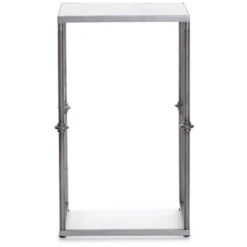 Berlin Solid Marble Side Table White - Finch -HOMCOM Sales Store GUEST 7597064b ee2a 4f88 81e8 d6a2b4503afa