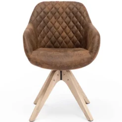 Upholstered Swivel Dining Armchair - Kinwell -HOMCOM Sales Store GUEST 76675e7e 0977 49f4 a091 4d37b94620fb