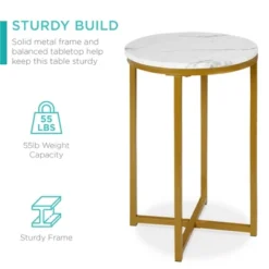 Best Choice Products 16in Faux Marble Modern Round Living Room Accent Side Table W/ Metal Frame 12 Best Choice Products 16in Faux Marble Modern Round Living Room Accent Side Table W/ Metal Frame -HOMCOM Sales Store GUEST 76926c6b a0dc 4542 badc d4fefe0e485c