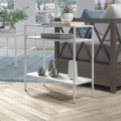 Matte White Side Table - Henn&Hart -HOMCOM Sales Store GUEST 77a1ab2a 5cb4 4831 b67e 94ac5e04be10