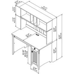 Salinas Computer Desk With Hutch Gray - Bush Furniture -HOMCOM Sales Store GUEST 77ea4cc3 ab0b 4dca ad2b 646fae53486b