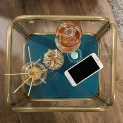 Coral Cape End Table Satin Gold - Sauder -HOMCOM Sales Store GUEST 78463a3b e29a 4078 918f 2a447b6b1ce1