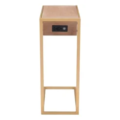 Iris Side Table Brown/Gold - ZM Home -HOMCOM Sales Store GUEST 7856c983 cd8a 4757 9369 a5182b9fa13e