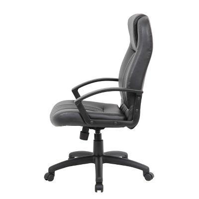 High Back Leather Plus Chair Black - Boss Office Products 4 High Back Leather Plus Chair Black - Boss Office Products - Image 2