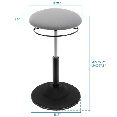 Mount-It! Height Adjustable Ergonomic Standing Desk Stool With Padded Seat & Non-Slip Rubber Base 9 Mount-It! Height Adjustable Ergonomic Standing Desk Stool With Padded Seat & Non-Slip Rubber Base - Image 7