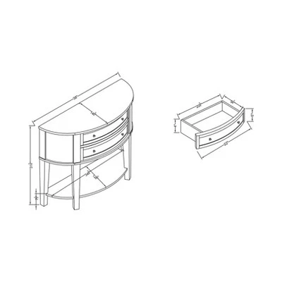 Julie Curved 2 Drawer Side Table Brown - HOMES: Inside + Out 5 Julie Curved 2 Drawer Side Table Brown - HOMES: Inside + Out - Image 3