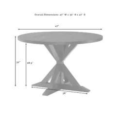 Hayden Round Dining Table Slate - Crosley -HOMCOM Sales Store GUEST 7a3d12ba 126e 4371 b3f9 982a0e406fe6