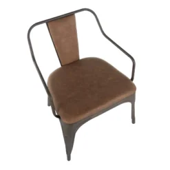 Set Of 2 Oregon Industrial Dining Chairs Antiqued Espresso - LumiSource -HOMCOM Sales Store GUEST 7a478668 40d5 482f 9fbe ba6505c705a8