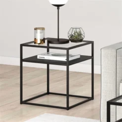 Metal Industrial Side Table In Black And Bronze Finish - Henn&Hart -HOMCOM Sales Store GUEST 7a7e5ba9 5d77 466f ba55 2f84921cb10e