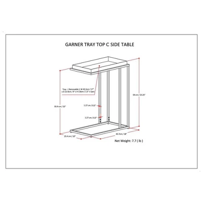 18" Morton Tray Top C Side Table Black - WyndenHall 6 18" Morton Tray Top C Side Table Black - WyndenHall - Image 4