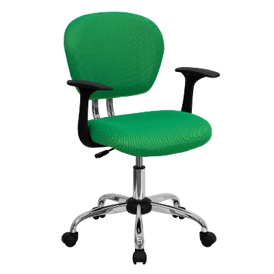 Emma And Oliver Mid-Back Mesh Padded Swivel Task Office Chair With Chrome Base And Arms 19 Emma And Oliver Mid-Back Mesh Padded Swivel Task Office Chair With Chrome Base And Arms - Image 17
