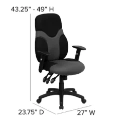 Emma And Oliver High Back Ergonomic Black/Gray Mesh Swivel Task Office Chair W/ Adjustable Arms 13 Emma And Oliver High Back Ergonomic Black/Gray Mesh Swivel Task Office Chair W/ Adjustable Arms -HOMCOM Sales Store GUEST 7b3f906e e107 4c07 bdef f55d2d616ac5