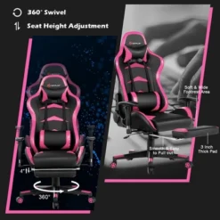 Costway Office Massage Gaming Chair Reclining Swivel Racing With Footrest -HOMCOM Sales Store GUEST 7b43ada0 750d 4cdb adb1 9c4a30570ed3