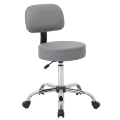 Medical Stool With Back Cushion - Boss Office Products -HOMCOM Sales Store GUEST 7be590a2 4c78 476b 9afe d7e180285277