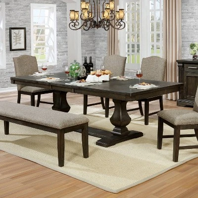 94" Lemieux Extendable Dining Table Brown - HOMES: Inside + Out 5 94" Lemieux Extendable Dining Table Brown - HOMES: Inside + Out - Image 3