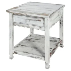 Rustic Cottage End Table - Rustic Antique Finish - Alaterre -HOMCOM Sales Store GUEST 7dff8476 a98d 41c0 b615 8ae71361bbfb
