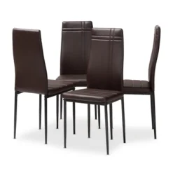 Set Of 4 Matiese Modern And Contemporary Faux Leather Upholstered Dining Chairs - Baxton Studio -HOMCOM Sales Store GUEST 7ed5abc3 0c49 4cb4 a389 e85d6f8b7bab