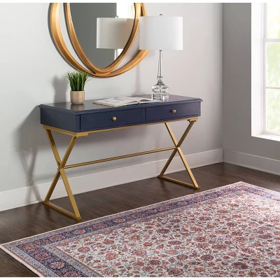 2 Drawer Campaign Desk - Linon 10 2 Drawer Campaign Desk - Linon - Image 8