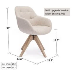 Upholstered Swivel Dining Armchair - Kinwell -HOMCOM Sales Store GUEST 80b4ed3c c55d 415c 9450 39add3d2c17b