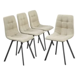 Set Of 4 Rho Dining Chairs - Buylateral -HOMCOM Sales Store GUEST 80c6205b 3e49 4523 9999 fbddc72e7e1d