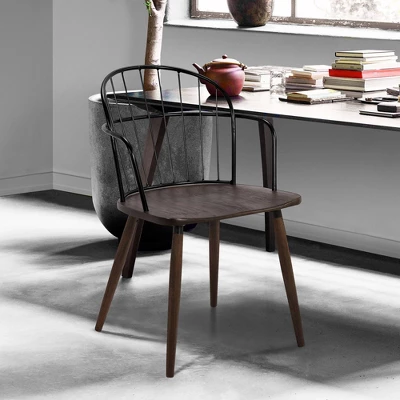 Bradley Steel Framed Side Chair - Armen Living 7 Bradley Steel Framed Side Chair - Armen Living - Image 5
