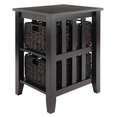 Morris Side Table With Baskets Espresso/Chocolate - Winsome 5 Morris Side Table With Baskets Espresso/Chocolate - Winsome - Image 3