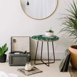 Round Emanuela Carratoni Meadow Flowers Theme Side Table - Deny Designs -HOMCOM Sales Store GUEST 820abe32 73c3 4b67 ad5a d40f7590d466